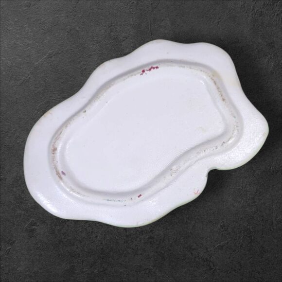 Vintage Frog Salt & Pepper Shakers on Lily Pad Tray Green Holiday Gift Set Frogs - Picture 9 of 12